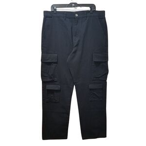Forever 21 Cargo Jeans Men’s 38x31 Black Slim-Fit Mid-Rise Pants